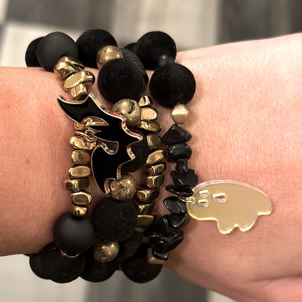 Halloween bracelet stack
